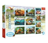 Trefl - Incontra Tutti I Dinosauri Puzzle 10In1, 10 Puzzle, Da 20 A 48 Pezzi - Puzzle Con Dinosauri, Diversi Livelli Di Difficoltà, Divertimento, Per Bambini Sopra I 4 Anni