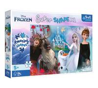 Trefl-104 Super Shape-Forme Pazze, Pezzi Grandi, da Colorare con I Personaggi delle Fiabe Kraina Lodu, dai 5 Anni in su Puzzle, Colore Frozen, È Divertente nel Mondo di Anna Ed Elsa, xl, 50017