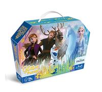 Trefl Glitter 70 elementi, colorati con personaggi delle fiabe dell'era glaciale, divertimento per bambini dai 4 anni di età Puzzle, Colore Frozen, Magica Amicizia, 53018