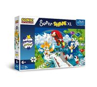 Trefl Junior The Hedgehog, L’Allegro 160 XL Super Shape Forme Irregolari, Pezzi Grandi, Puzzle con i Personaggi Sonic, Gioco Divertente per Bambini a Partire da 6 anni, Multicolore, 50038