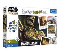 Trefl Junior - Star Wars The Mandalorian - Puzzle 160 XL Super Shape - Puzzle a Forma di Matto, Pezzi Grandi, Puzzle con i Personaggi Della Serie Mandalorian, Divertenti per Bambini dai 6 anni in su