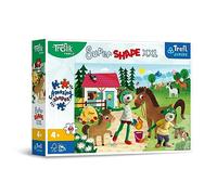 Trefl Junior - The Treflik Family, Trefl in Scuderia - Puzzle 60 XXL Super Shape - Puzzle con Forme Pazze, Tessere Grandi, Puzzle Colorati con gli Eroi delle Fiabe