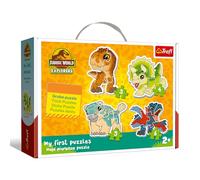 Trefl - Jurassic World, Adorable Dinosaurs - 4 grandi puzzle di forme per bambini piccoli, da 2 a 5 pezzi, per bambini dai 2 anni in su