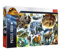 Trefl - Jurassic World: Dominion, Sulle tracce dei dinosauri - Puzzle 1000 elementi - Puzzle di dinosauri, fai da te, intrattenimento creativo, divertimento