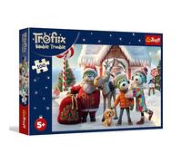 Trefl - La famiglia Treflik, Babbo Natale e le renne in soccorso - Puzzle da 100 pezzi - Puzzle natalizio con personaggi delle fiabe, per bambini dai 5 anni in su