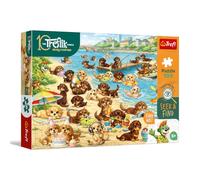 Trefl - La famiglia Treflik, Cerca e trova - Bassotti e Treflik - 100 pezzi - Puzzle colorati Cerca e trova, intrattenimento creativo, divertimento per bambini dai 5 anni in su