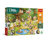 Trefl - La famiglia Treflik, Cerca e trova - Il mondo dei gatti - 100 pezzi - Puzzle colorati Cerca e trova, intrattenimento creativo, divertimento per bambini dai 5 anni in su