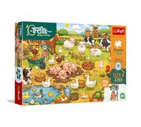 Trefl - La famiglia Treflik, Cerca e trova - Il villaggio - 100 pezzi - Puzzle colorati Cerca e trova, intrattenimento creativo, divertimento per bambini dai 5 anni in su