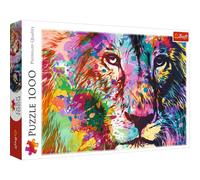 Trefl - Leone Colorato - Puzzle 1000 Pezzi - Ritratto di un Leone, Puzzle Moderno Fai da Te, Intrattenimento Creativo, Divertimento, Puzzle Classici con Animali, per Adulti e Bambini dai 12 Anni