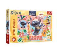 Trefl - Lilo & Stitch, Stitch e i suoi amici in azione - Puzzle da 100 pezzi - Puzzle colorato con i personaggi del film, per bambini dai 5 anni in su