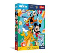 Trefl - L'ora del topolino - 160 pezzi - Puzzle colorati con i personaggi della fiaba, da comporre, poster esclusivo incluso nel set, intrattenimento creativo, gioco per bambini dai 6 anni in su