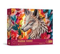 Trefl Effetto 3D, Lupo-1000 Pezzi-40° Anniversario, Arte Paper Art, Puzzle Premium per Adulti e Ragazzi dai 14 anni, Multicolore, 40041