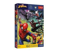 Trefl - Marvel Spiderman, cause ragnatele - 160 pezzi - Puzzle colorato con personaggi delle fiabe, abbinalo a te, poster unico incluso, intrattenimento creativo, divertimento per bambini dai 6 anni