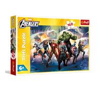 Trefl Marvel The Avengers, Superpowers 160 pezzi-Puzzle colorato con supereroi, divertente per bambini dai 6 anni in su, 15428