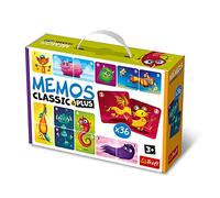 Trefl - Memos Classic & Plus, Cute Monsters - Gioco Educativo di Memoria per Bambini, Cerca Coppie e Tris di Immagini, Diverse Opzioni di Gioco, Classico Gioco di Memoria per Bambini Sopra i 3 Anni
