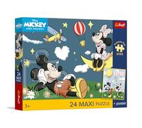 Trefl - Topolino e amici, amici del mouse - Puzzle 24 Maxi - 24 pezzi grandi, poster unico, intrattenimento creativo, per bambini dai 3 anni in su