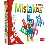 Trefl - Mistakos Sedie - Gioco di abilità per la famiglia, Chairs Social Game, Torre di costruzione divertimento per tutta la famiglia, per adulti e bambini oltre 5 anni, 02321
