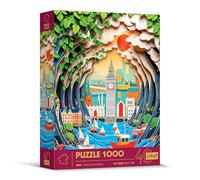 Trefl- Paesaggio Effetto 3D, Londra-1000 Pezzi-40° Anniversario, Arte Paper Art, Puzzle Premium per Adulti e Ragazzi dai 14 Anni, Multicolore, 40043