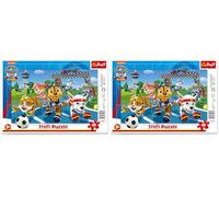 Trefl - PAW Patrol, Cagnolini Aiutanti - Puzzle con Cornice per i più Piccoli, 15 Tessere Grandi, Cornice e Base Rigida, per Bambini dai 3 anni (Confezione da 2)