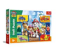 Trefl - Pattuglia di pavone, cani e dinosauri, 100 elementi, puzzle colorato con gli eroi delle fiabe, intrattenimento creativo, divertimento per bambini dai 5 anni in su