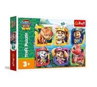 Trefl - Paw Patrol, L'isola dei dinosauri - 30 pezzi | Puzzle coloratissimi con personaggi delle fiabe, per bambini dai 3 anni in su