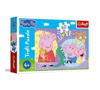 Trefl - Peppa Pig, Maialino felice - Puzzle da 60 pezzi - Puzzle colorato con personaggi delle fiabe, intrattenimento creativo, divertente per bambini dai 4 anni in su