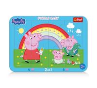 Trefl - Peppa Pig - Piccola Peppa - Puzzle 2 in 1 con cornice per bambini dai 2 anni in su