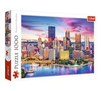 Trefl-10723 1000 Pezzi-Paesaggio Urbano, Grattacieli, Te, Intrattenimento Creativo, Divertimento, Classico per Adulti e Bambini dai 12 Anni in su Puzzle, Colore Pittsburgh, Pennsylvania, USA, 10723