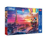 Trefl Premium Plus Quality - Puzzle Disney, Topolino e Minnie a Parigi - 1000 pezzi, serie di puzzle con eroi preferiti, per adulti e bambini dai 14 anni in su
