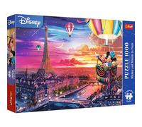 Trefl Premium Plus Quality - Puzzle Disney, Topolino e Minnie a Parigi - 1000 pezzi, serie di puzzle con eroi preferiti, per adulti e bambini dai 14 anni in su