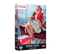 Trefl Premium Plus Quality - Puzzle Coca-Cola: È ora di fare una pausa - 1000 pezzi, serie Motivi senza tempo, pezzi perfettamente incastrabili, per adulti e bambini dai 14 anni in su