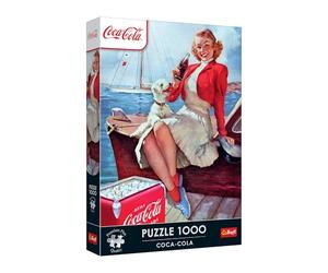 Trefl Premium Plus Quality - Puzzle Coca-Cola: È ora di fare una pausa - 1000 pezzi, serie Motivi senza tempo, pezzi perfettamente incastrabili, per adulti e bambini dai 14 anni in su