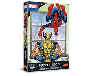 Trefl Premium Plus Quality - Puzzle di Natale Marvel, Spider-Man & Wolverine: Feste - 1000 Pezzi, Eroi Preferiti, per Adulti e Bambini dai 14 anni