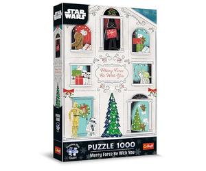 Trefl Premium Plus Quality - Puzzle di Natale Star Wars: Che la Forza del Natale sia con Te - 1000 Pezzi, Eroi Preferiti, per Adulti e Bambini dai 14 anni