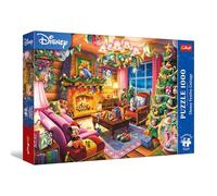 Trefl Premium Plus Quality - Puzzle Disney, Disney Christmas Cottage - 1000 pezzi, serie di puzzle con personaggi, per adulti e bambini dai 14 anni in su
