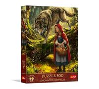 Trefl Premium Plus Quality - Puzzle Fiabe Incantate: Cappuccetto Rosso e il Lupo - 500 pezzi, Serie Temi senza tempo, Incastro perfetto, per adulti e bambini dai 10 anni in su