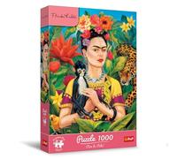 Trefl Premium Plus Quality - Puzzle Frida Kahlo, Ritratto nella giungla - 1000 pezzi, serie di puzzle dell'artista Frida Kahlo, per adulti e bambini dai 14 anni in su