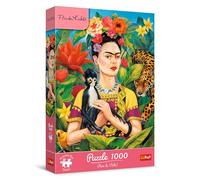 Trefl Premium Plus Quality - Puzzle Frida Kahlo, Ritratto nella giungla - 1000 pezzi, serie di puzzle dell'artista Frida Kahlo, per adulti e bambini dai 14 anni in su
