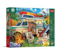 Trefl Premium Plus Quality - Puzzle Tea Time: Camper Van - 500 pezzi, serie di immagini nostalgiche dipinte, perfetta corrispondenza dei pezzi, per adulti e bambini dai 10 anni in su