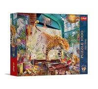 Trefl Premium Plus Quality - Puzzle Tea Time: Leopardi nello studio di pittura - 1000 pezzi, serie Dipinti nostalgici, per adulti e ragazzi dai 14 anni in su