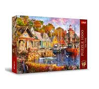 Trefl - Puzzle L'ora del tè Premium Plus: Seaside Harbour - 1000 Pezzi
