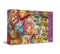 Trefl Premium Plus Quality - Puzzle Tea Time: Scrivania da Giornalista - 1000 Pezzi, Serie di Immagini Nostalgiche Dipinte, per Adulti e Bambini a partire dai 12 Anni