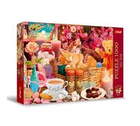 Trefl Premium Plus Quality - Puzzle Tea Time: Tutto quello che è piacevole - 1000 Pezzi, Serie di Immagini Nostalgiche Dipinte, per Adulti e Bambini a partire dai 12 Anni