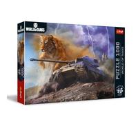 Trefl Premium Plus Quality World of Tanks, Tiger II-1000 elementi, serie di puzzle con carri armati, per adulti e bambini dai 14 anni in su, Multicolore, 12089