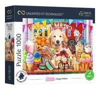Trefl Prime - Puzzle Uft Cuteness Overload: Doggy Peekers - 1000 Elementi, Cartone Più Spesso, Bio, Cani, Anmali, Imagine Carina, Dolci, Gelato, Intrattenimento Creativo Per Adulti E Bambini Sopra