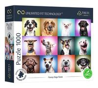 Trefl Prime - Puzzle Uft Funny Dogs Faces - 1000 Elementi, Cartone Più Spesso, Bio, Eco, Cani Divertenti, Ritratti Di Cani, Animali, Collage, Intrattenimento Creativo Per Adulti E Bambini Sopra