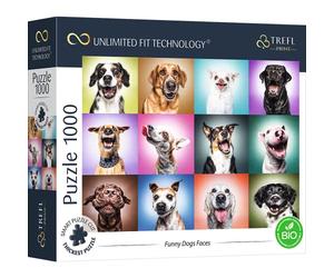 Trefl Prime - Puzzle Uft Funny Dogs Faces - 1000 Elementi, Cartone Più Spesso, Bio, Eco, Cani Divertenti, Ritratti Di Cani, Animali, Collage, Intrattenimento Creativo Per Adulti E Bambini Sopra