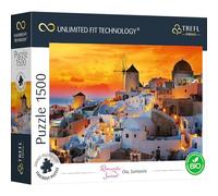 Trefl Prime - Puzzle UFT Romantic Sunset: Oia, Santorini - 1500 Pezzi, Cartone più Spesso, BIO, ECO, Grecia, Tramonto Romantico, Vacanza, Intrattenimento Creativo per Adulti e Bambini Sopra i 12 Anni