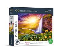 Trefl Prime - Puzzle UFT Romantic Sunset: Seljalandsfoss Waterfall, Iceland - 1000 Pezzi - Cartone più Spesso, BIO, Paesaggio Islandese, Divertimento Creativo per Adulti e Bambini dai 12 anni di età