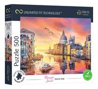 Trefl Prime - Puzzle UFT Romantic Sunset: Venice, Italy - 500 Elementi - Cartone Spessissimo, Venezia, Italia, Tramonto, Puzzle Moderno, Intrattenimento per Adulti e Bambini dai 10 anni in su